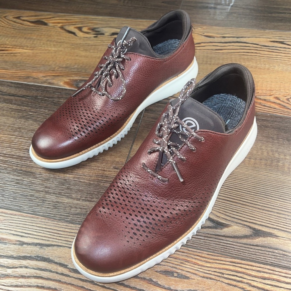 Cole Haan Zerogrand Wingtip Oxford Shoes Men's 9M British Red Leather C34072